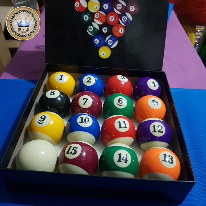 PJ - Set Bola Billiard | 2.1/4 inch - 57.2mm | Meja 9 Feet