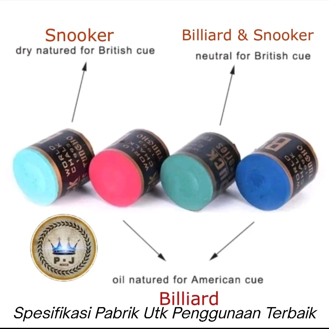 PJ - Kapur | Billiard Chalk | Buck Series | Set 2 Pcs