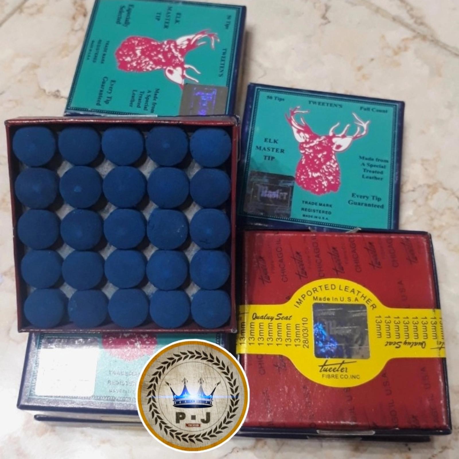 PJ - Billiard Cue Tip | Elk Master | Blue | 13mm | Eceran | Piece
