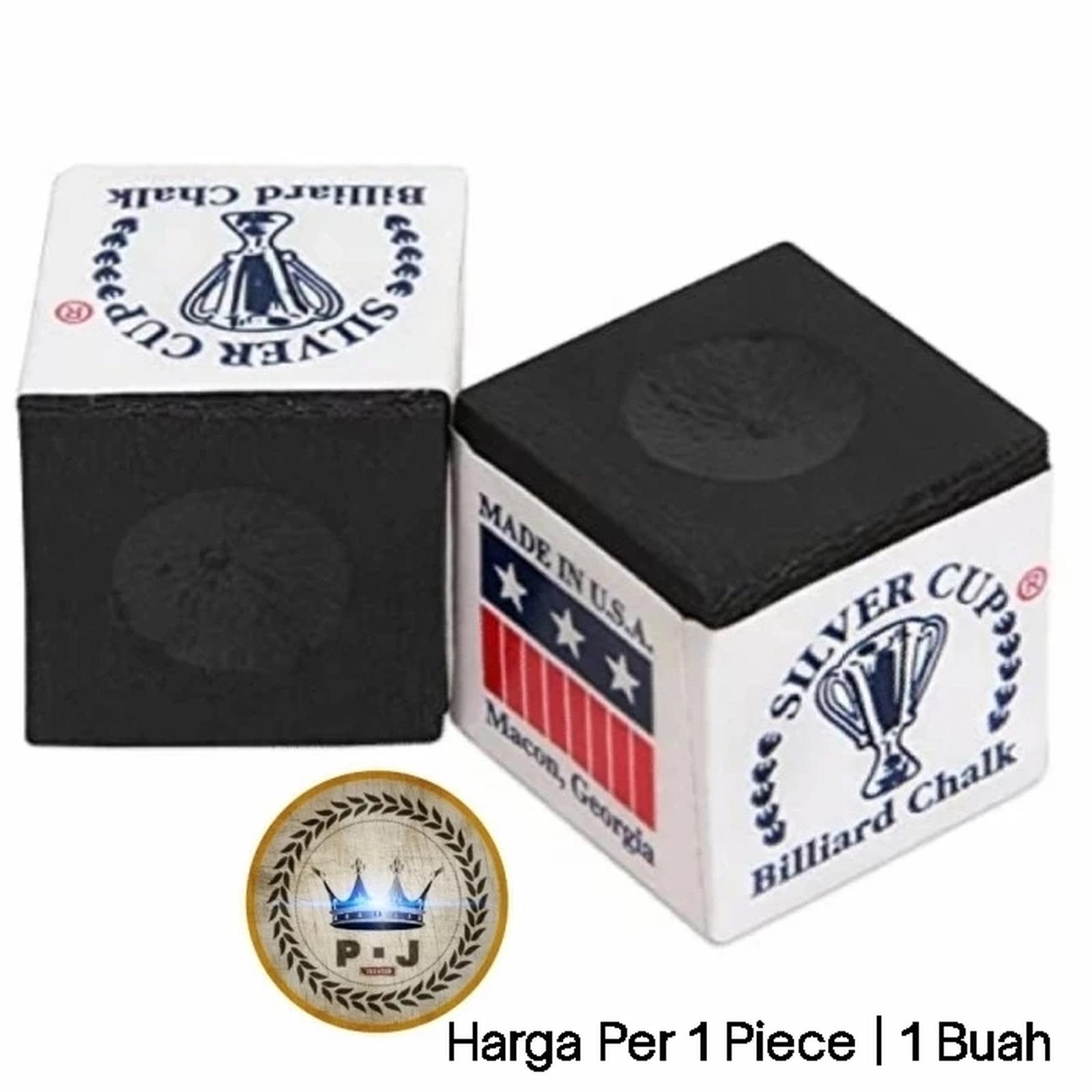 PJ - Kapur | Chalk Billiard | BLACK | Silver Cup USA | Eceran