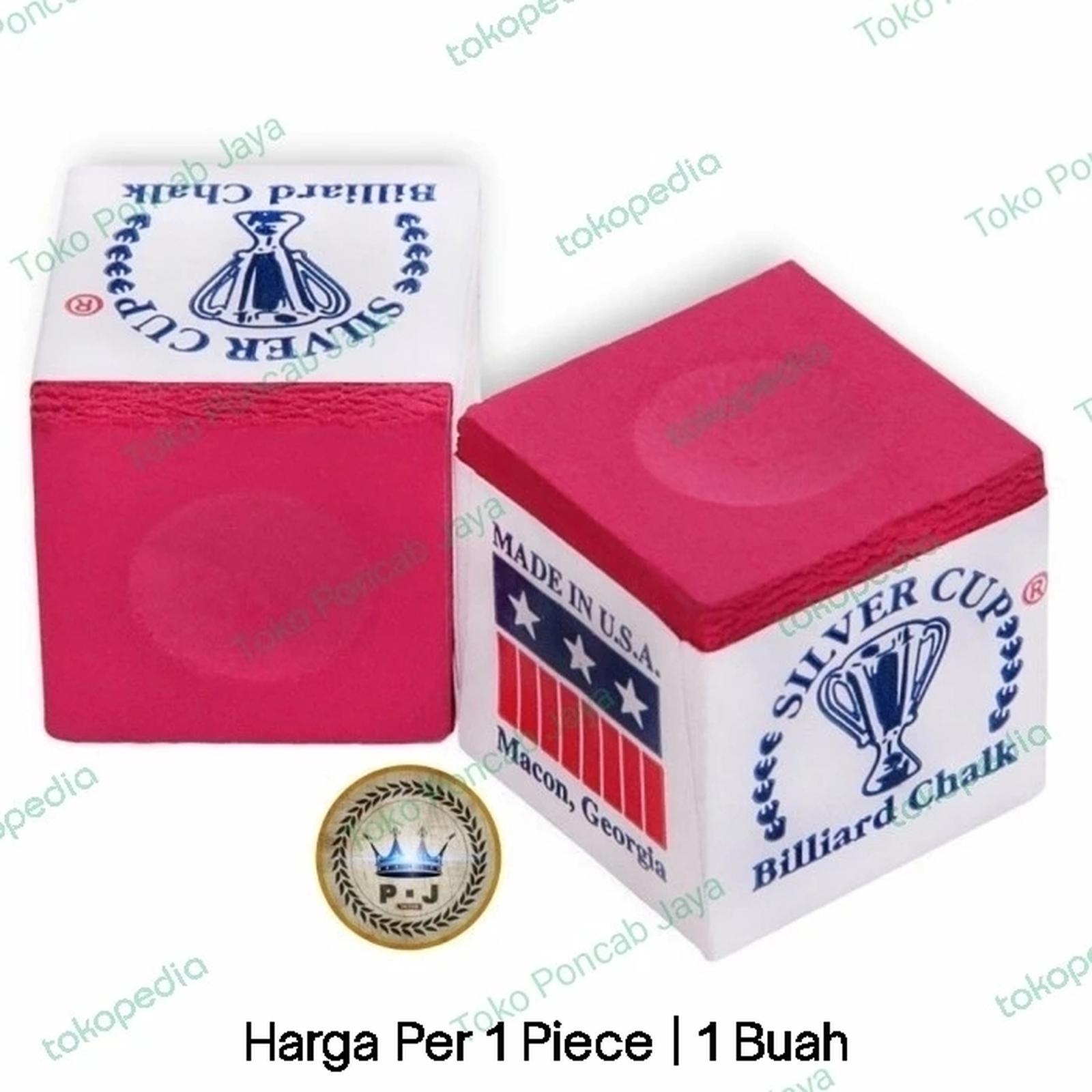 PJ - Kapur | Chalk Billiard | RED | Silver Cup USA | Eceran