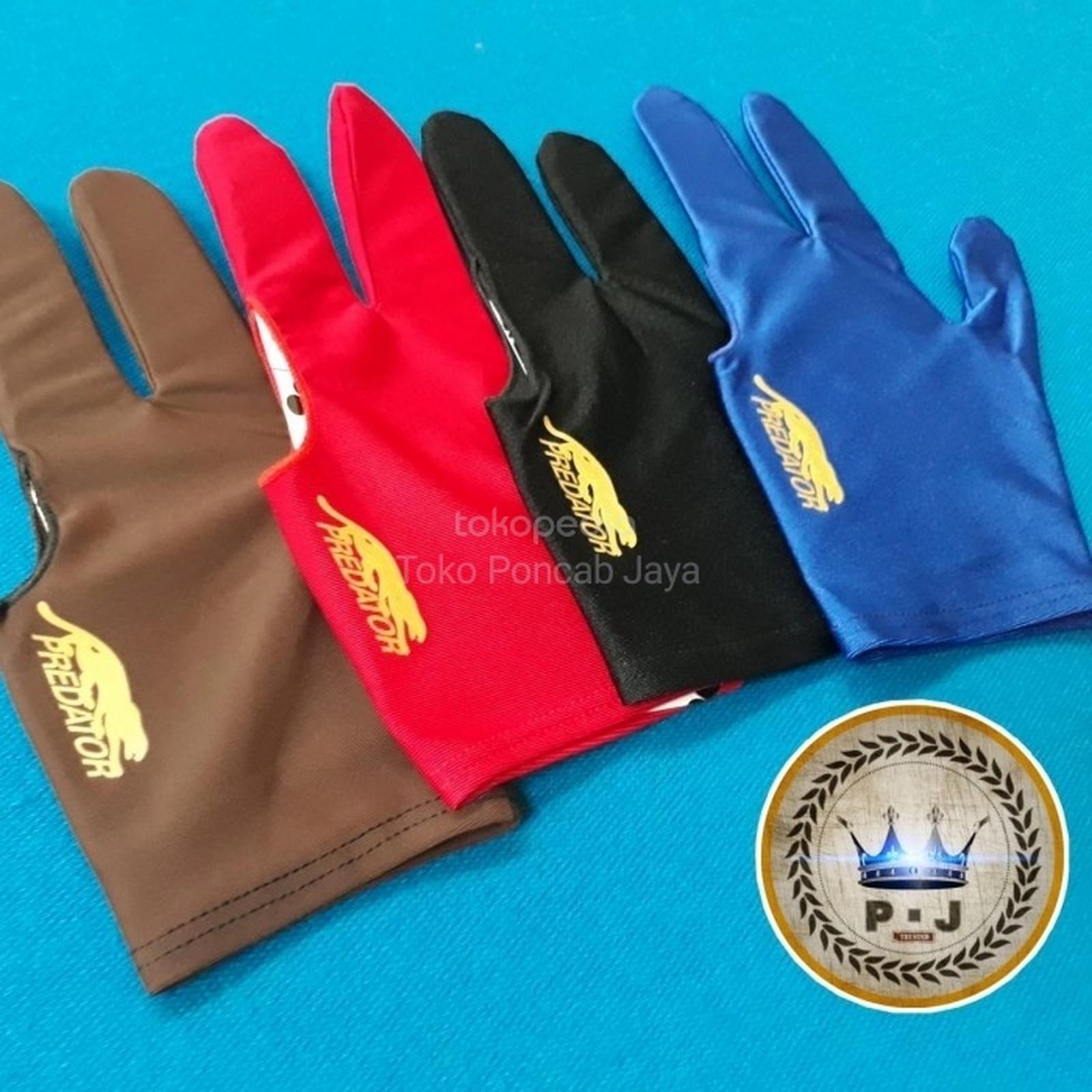 PJ - Sarung Tangan | Billiard - Snooker Glove - Ekonomis | Nylon - Merah