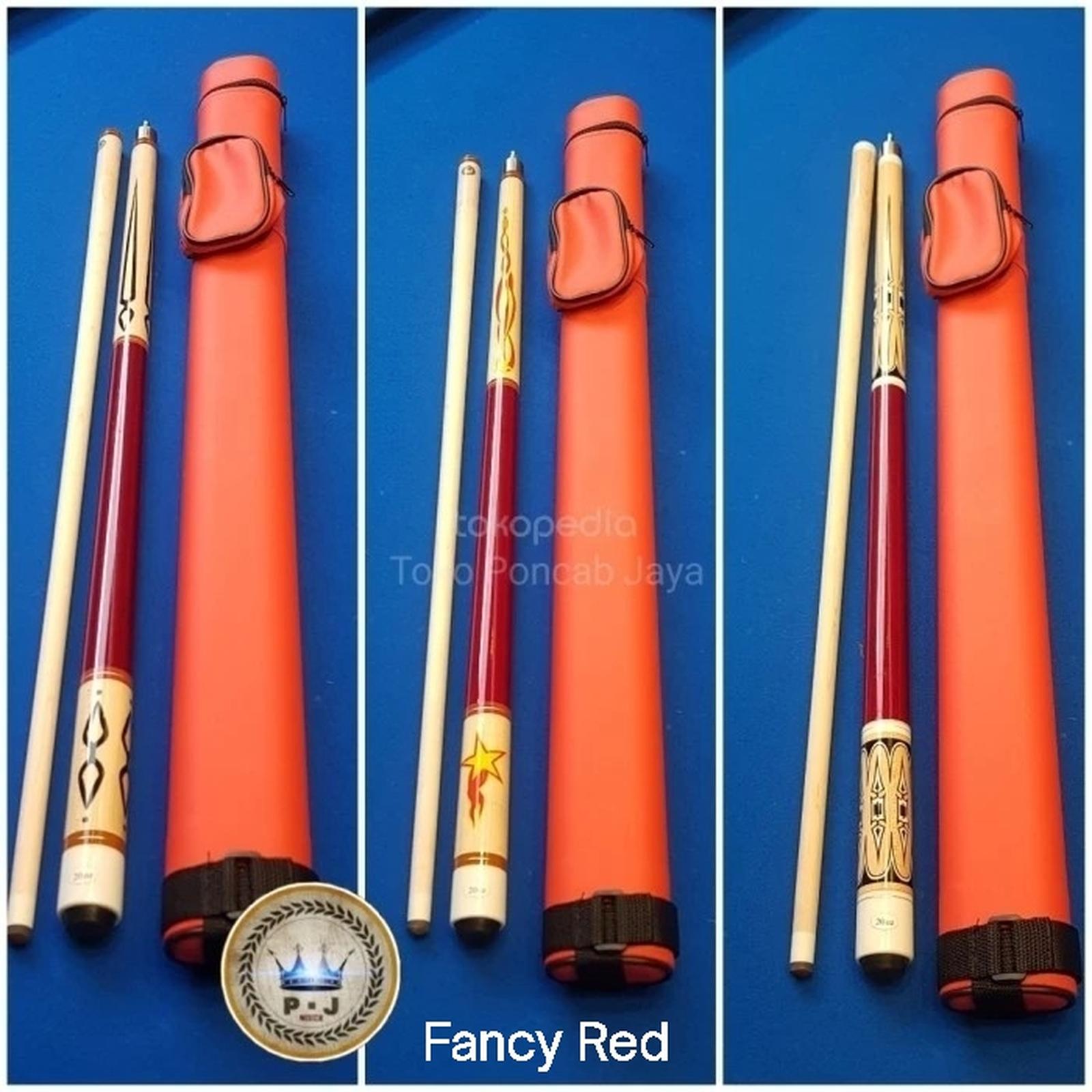 PJ - Paket Billiard | Stick Play | UnilocMaple Wood | Fancy Red - RED 2