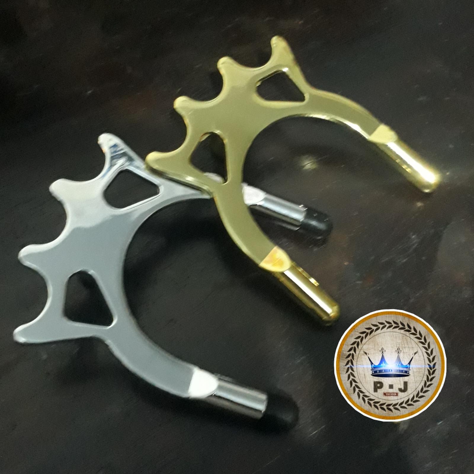 PJ - Billiard Bridge Crown Head | Kepala Stick Bantu Billiard | Metal - Gold