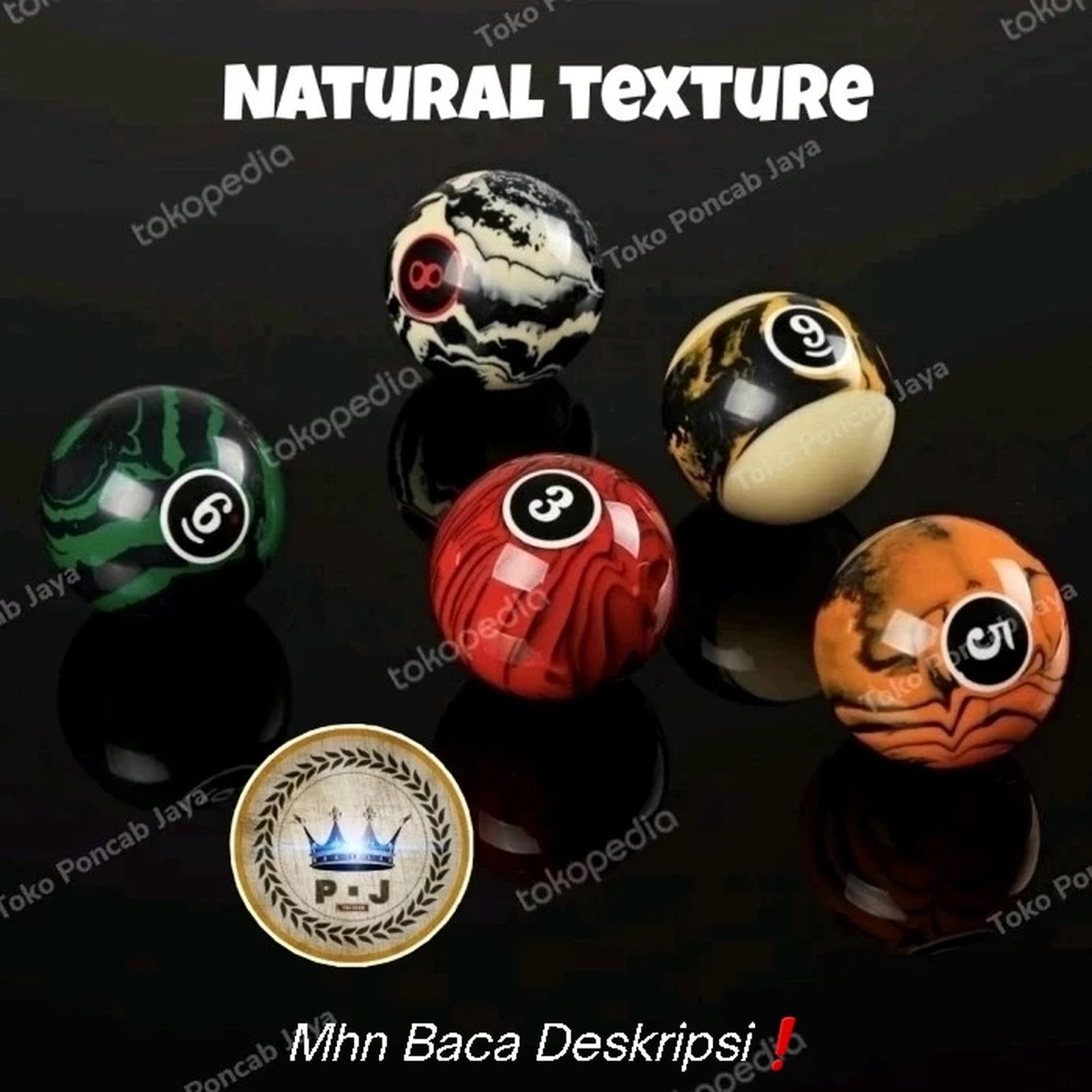 PJ - Set Bola Billiard | Stylish - Marbled Pattern | Meja 9 Ft