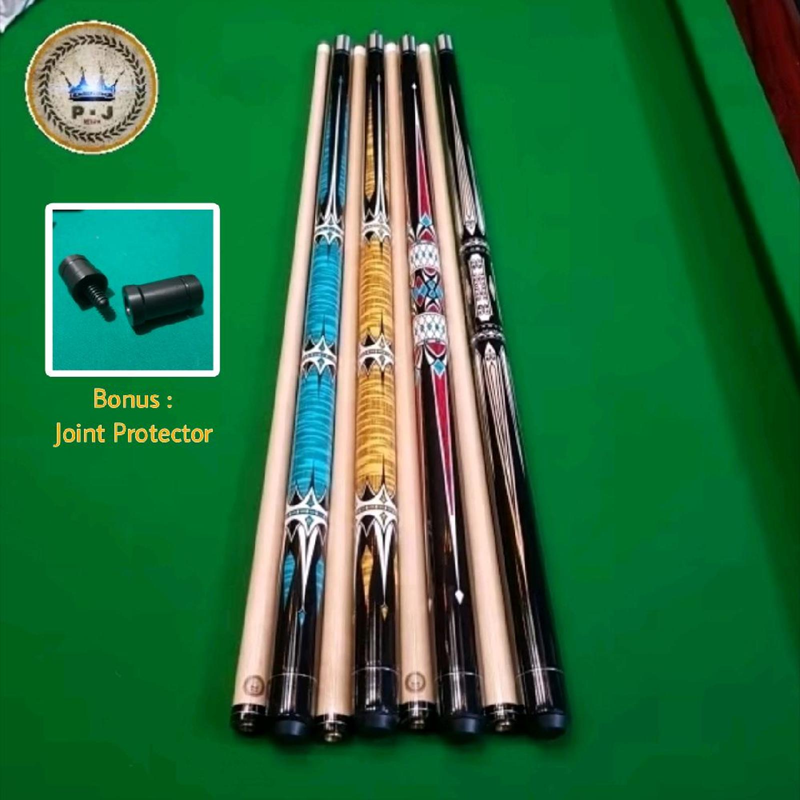PJ - Stick Billiard Play | Maple Wood - Fancy Design | Mewah - PJ Black Trad