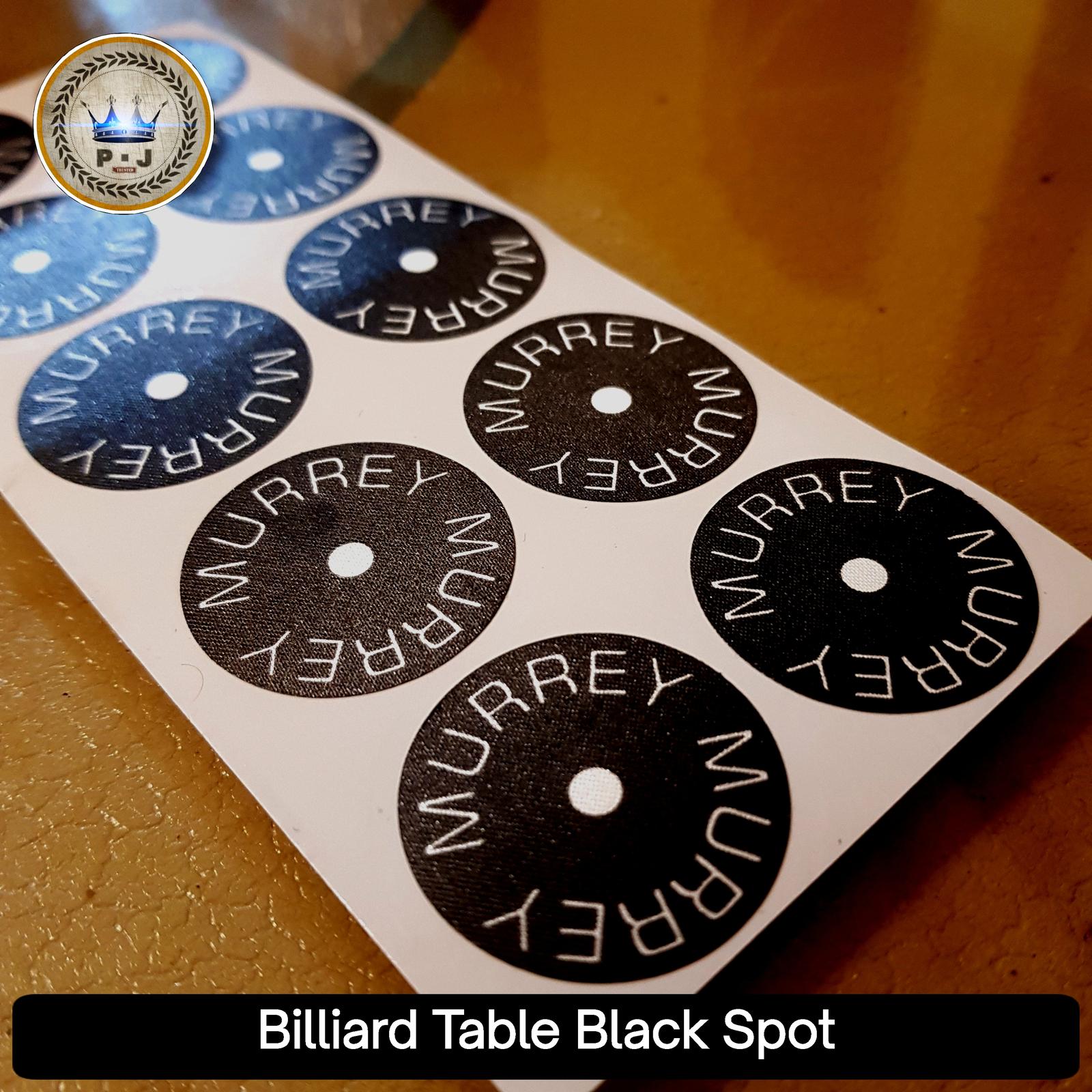 PJ | Billiard Table Black Spot | Sticker Tanda Spot