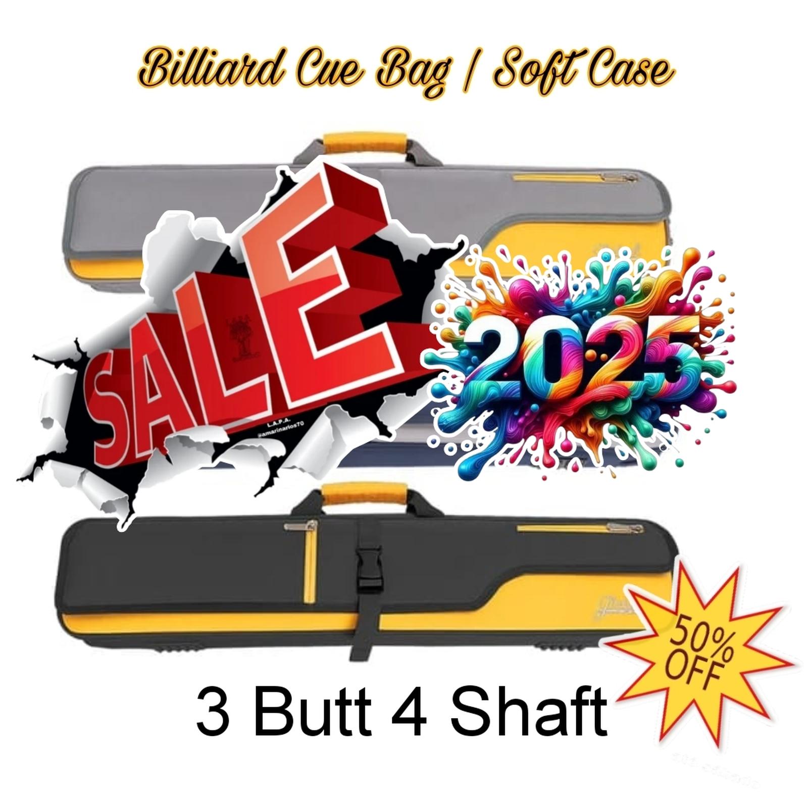 PJ - Tas Billiard | High Quality Soft Case︎ 3x4 | C-2233 - Kuning Hitam