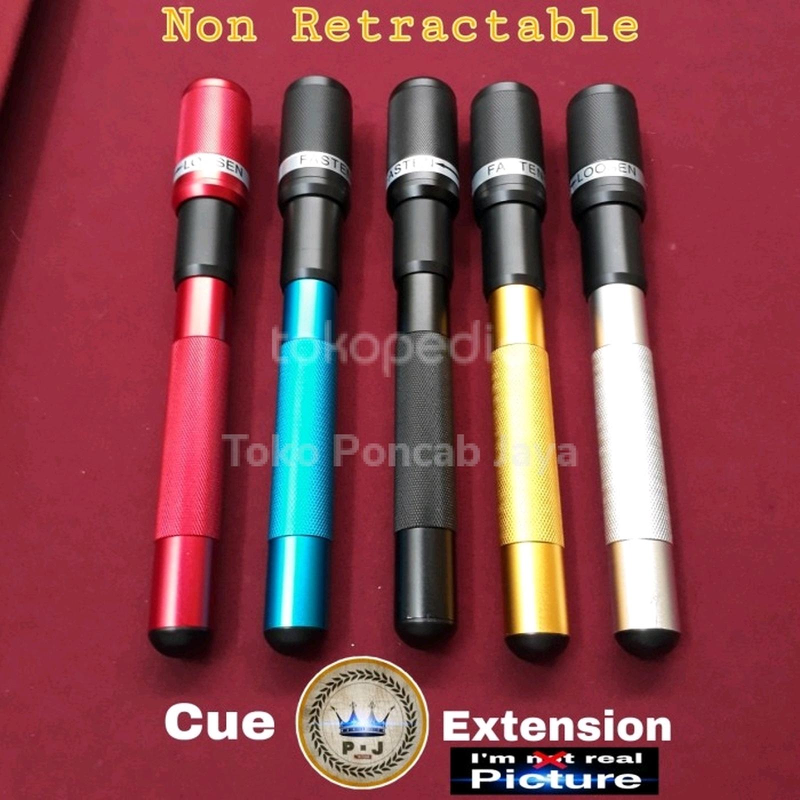 PJ - Pool Cue Extension | AluminiumNon Retractable 33cm - Merah